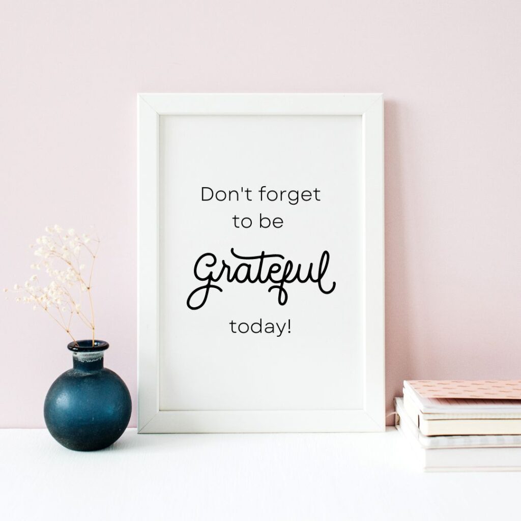 Don't forget to be grateful today!