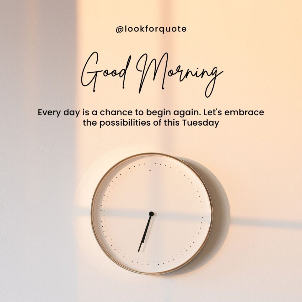 Every day is a chance to begin again