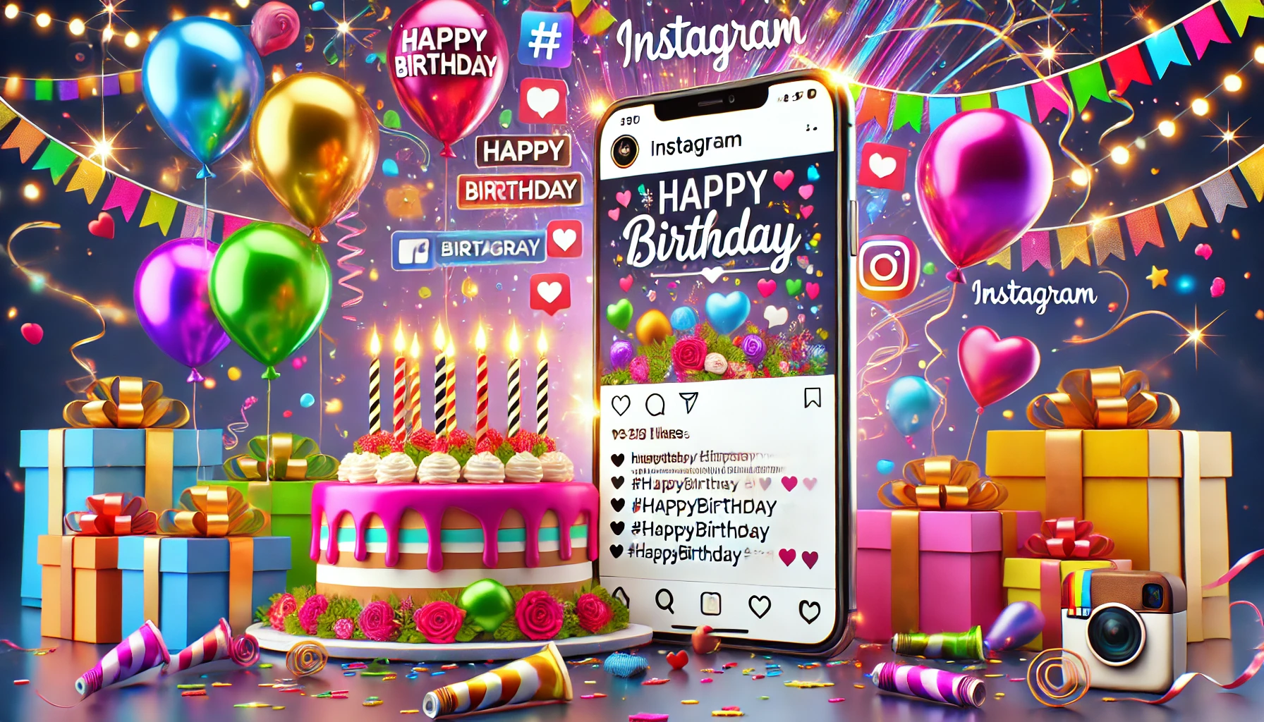 Instagram Birthday Wishes with Images & Hashtags