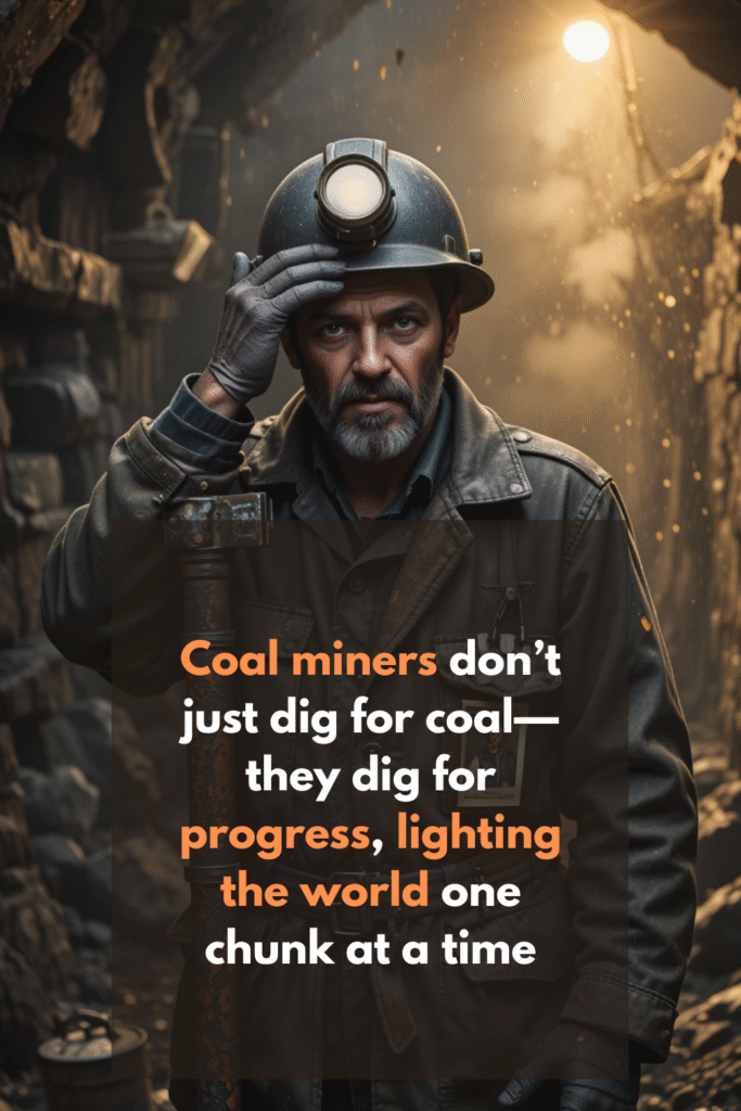 Coal miners don’t just dig for coal—they dig for hope, for families, for the future.