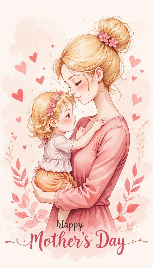 Elegant Happy Mother’s Day graphic with loving quote for moms