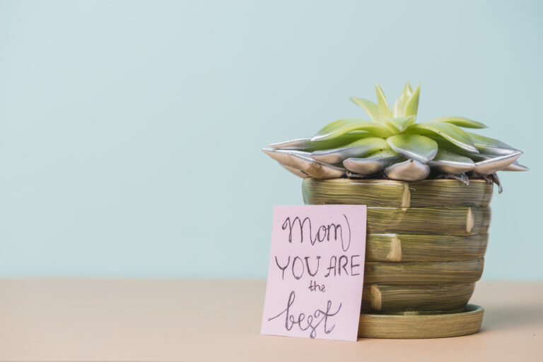 Happy Mother's Day text with floral background for social media post