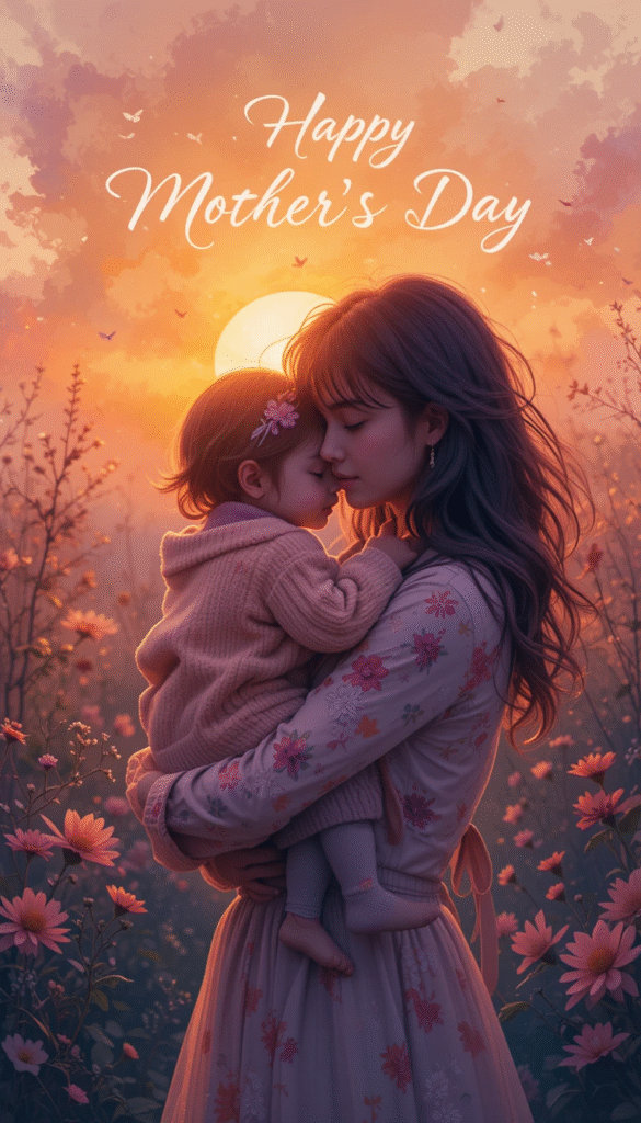Warm and cozy Mother's Day picture perfect for a touching blog post