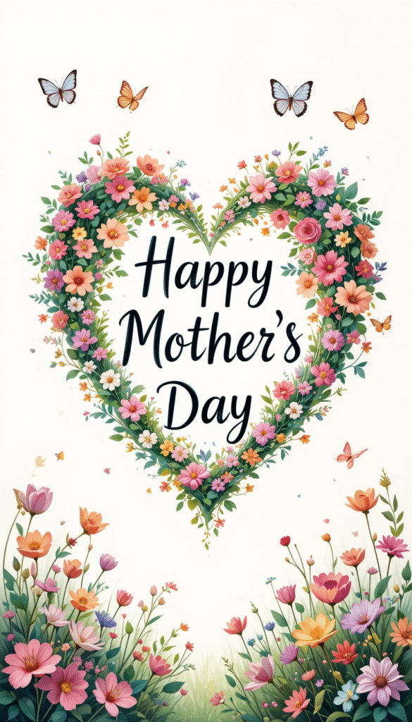 Charming Mother’s Day graphic featuring a heartfelt quote for Facebook post